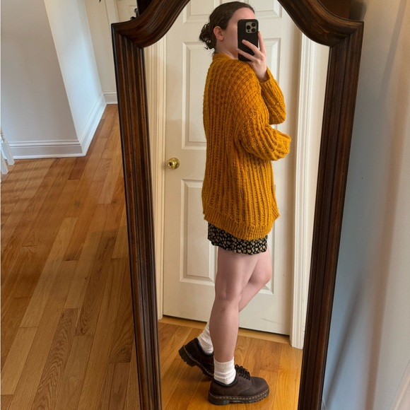 *3 for $9* Mustard Knit Cardigan - Picture 5 of 11